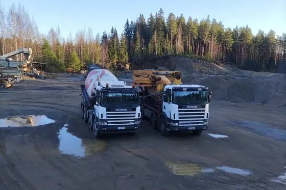 Betoniautot Halkivahassa